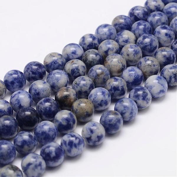 

PandaHall Natural Blue Spot Jasper Bead Strands, Round, 8mm, Hole: 1mm, about 48pcs/strand, 15.5 inch Blue Spot Jasper Round