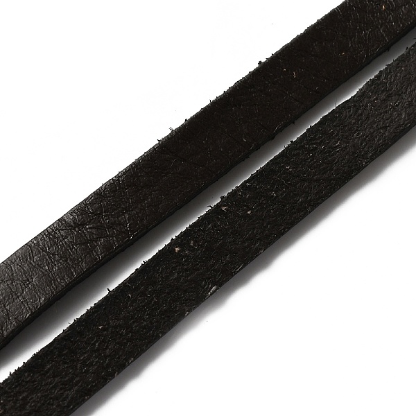 Cordon plat en cuir de vachette