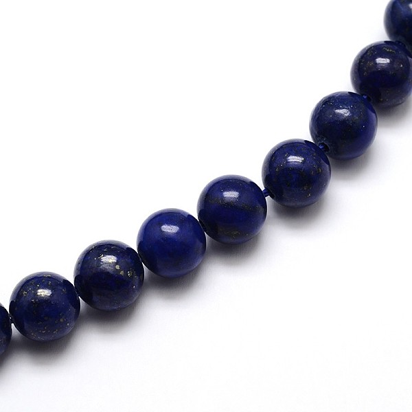 Dyed Natural Lapis Lazuli Round Beads Strands