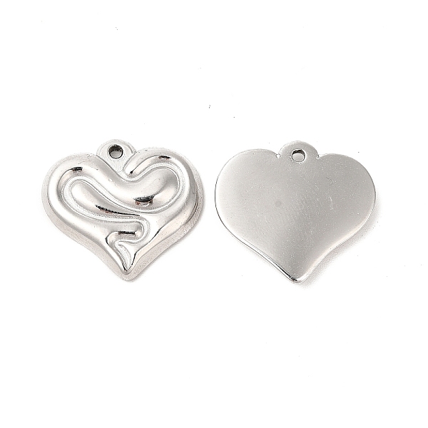 

PandaHall 304 Stainless Steel Pendants, Heart with Snake Charms, Stainless Steel Color, 20x22x3mm, Hole: 1.5mm 304 Stainless Steel Heart