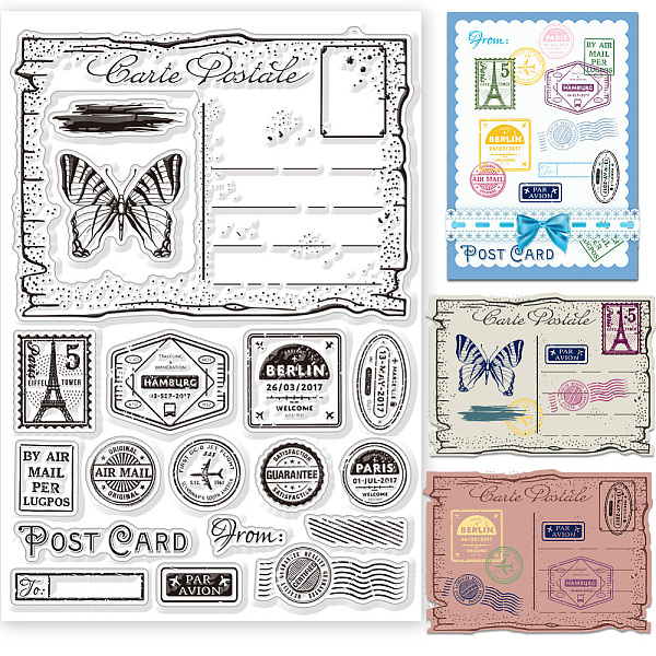 

PandaHall PVC Stamps, for DIY Scrapbooking, Photo Album Decorative, Cards Making, Stamp Sheets, Film Frame, Mixed Shapes, 21x14.8x0.3cm...