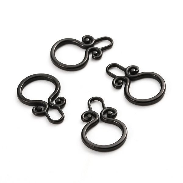 

PandaHall 304 Stainless Steel Toggle Clasps Parts, Ring, Electrophoresis Black, 22.5x15x2mm, Hole: 6x3.5mm, inner diameter: 11mm 304...