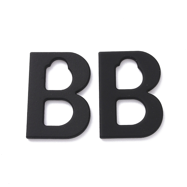 

PandaHall Alloy Pendants, Letter B, Black, 27x19x2mm, Hole: 8~10x8~8.5mm Alloy Letter Black