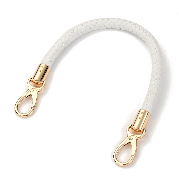 

PandaHall PU Leather Bag Strap, with Alloy Swivel Clasps, Bag Replacement Accessories, White, 41.5x1cm Iron White