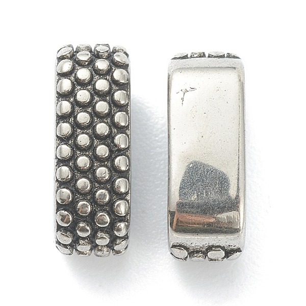 

PandaHall 304 Stainless Steel Slide Charms/Slider Beads, Oval, Antique Silver, 12x4x6mm, Inner Diameter: 9x3.5mm 304 Stainless Steel Oval