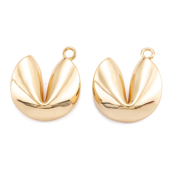 

PandaHall Brass Pendants, Long-Lasting Plated, Fortune Cookie Charms, Real 18K Gold Plated, 17x15x5.5mm, Hole: 1.6mm Brass Food