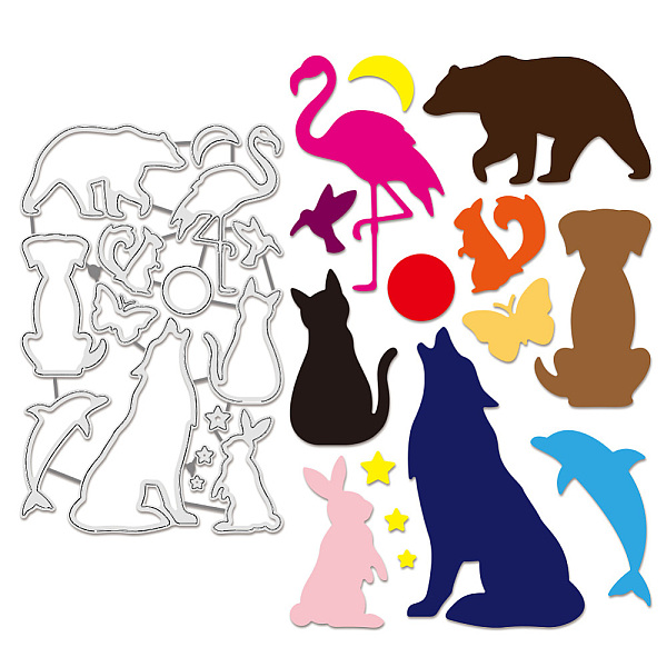 

PandaHall Animal Carbon Steel Cutting Dies Stencils, for DIY Scrapbooking, Photo Album, Decorative Embossing Paper Card, Mixed Shapes...