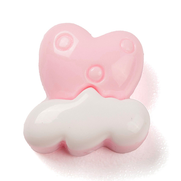 

PandaHall Opaque Resin Cabochons, Jewelry Making Findings, Pink, Heart, 12x11x6mm Resin Heart Pink