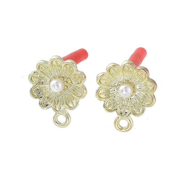 

PandaHall Rack Plating Golden Alloy with ABS Pearl Stud Earring Findings, with Loops and 304 Stainless Steel Pins, Cadmium Free & Nickel...