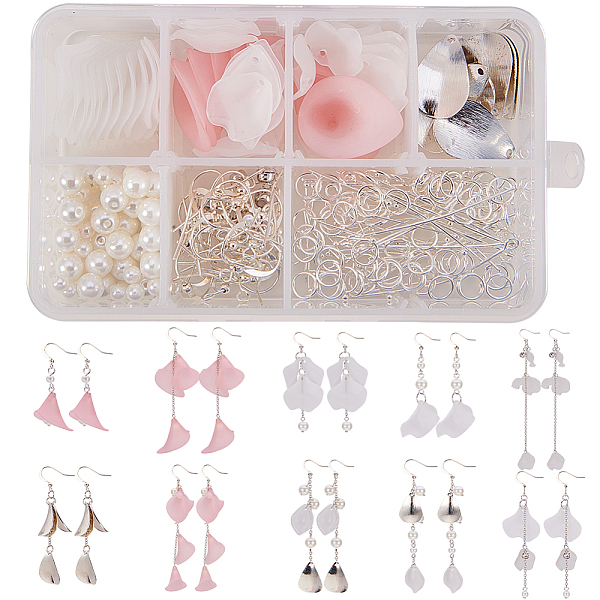

PandaHall SUNNYCLUE DIY Earring Making, with Frosted Acrylic Bead Caps, Brass Pendants, Acrylic Pendants, Brass Ball Head pins and Iron Jump..., Multicolor