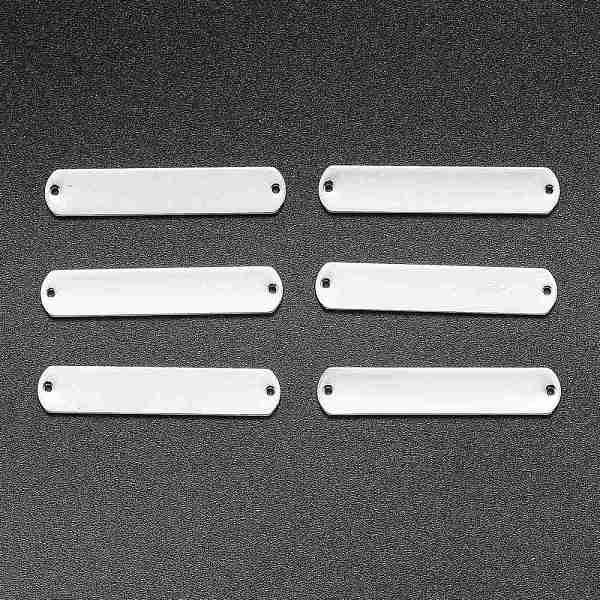 

PandaHall Brass Links, Round Corner, Rectangle, Platinum, 36x7x1mm, Hole: 1mm, 20pcs/Box Brass Rectangle