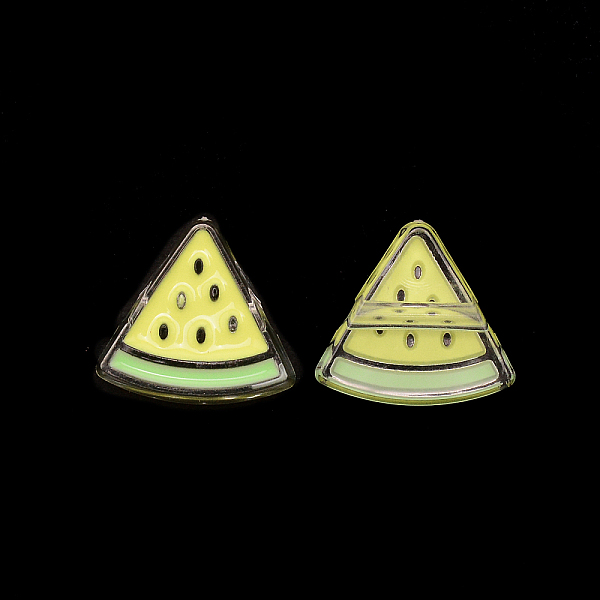 

PandaHall Resin Enamel Beads, Transparent, Watermelon, Yellow, 24x26x9mm, Hole: 3.5mm Resin Fruit Yellow