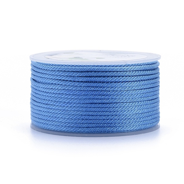 

PandaHall Polyester Braided Cords, for Jewelry Making Beading Crafting, Cornflower Blue, 2mm, about 21.87 yards(20m)/roll Polyester Blue