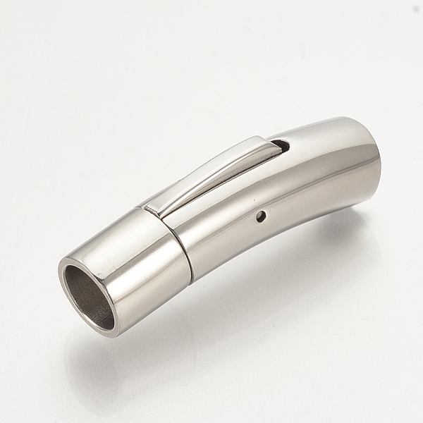 

PandaHall 304 Stainless Steel Bayonet Clasps, Column, Stainless Steel Color, 26x6mm 304 Stainless Steel