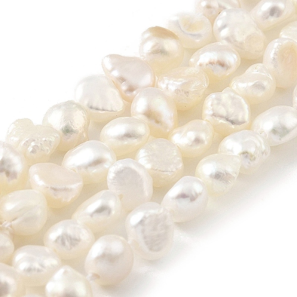 

PandaHall Natural Cultured Freshwater Pearl Beads Strands, Two Sides Polished, Grade 3A, Floral White, 3~4mm, Hole: 0.5mm, about...