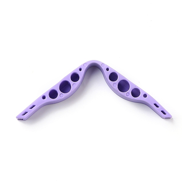 PandaHall Reusable TPR Anti Fog Nose Bridge Strip, Prevent Eyeglasses from Fogging Bracket, Lilac, 12x1.1x1cm, Hole: 2mm & 6mm & 8mm...