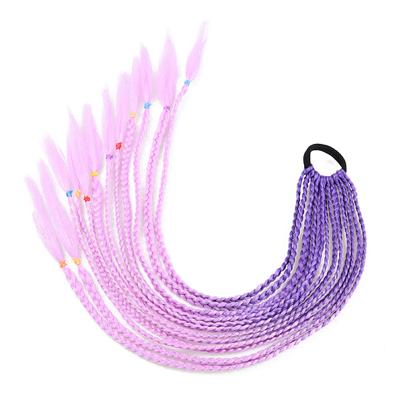 

PandaHall High Temperature Fiber Colored Braids Hair Piece Ponytail Dreadlocks Hair Ornaments, Hair Accessories Women Children Girl, Lilac..., Purple