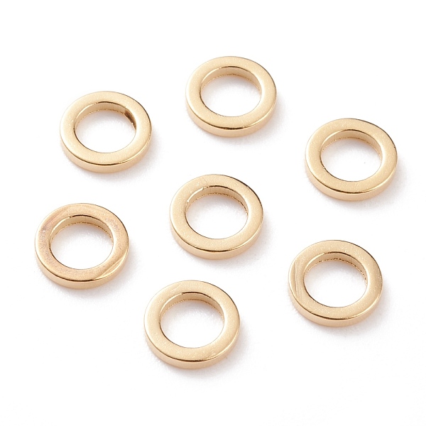 

PandaHall Brass Linking Rings, Long-Lasting Plated, Round Ring, Real 24K Gold Plated, 6x1mm, Inner Diameter: 4mm Brass Ring