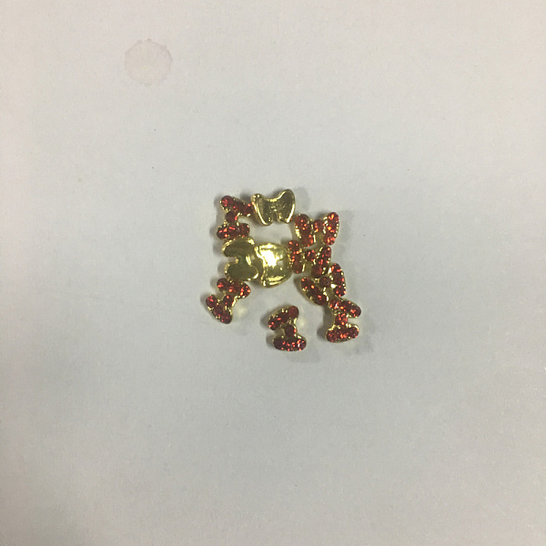 

PandaHall Alloy Rhinestone Cabochons, Nail Art Decoration Accessories, Cadmium Free & Lead Free, Butterfly, Golden, Light Siam, 4x5.5x2.5mm..., Red