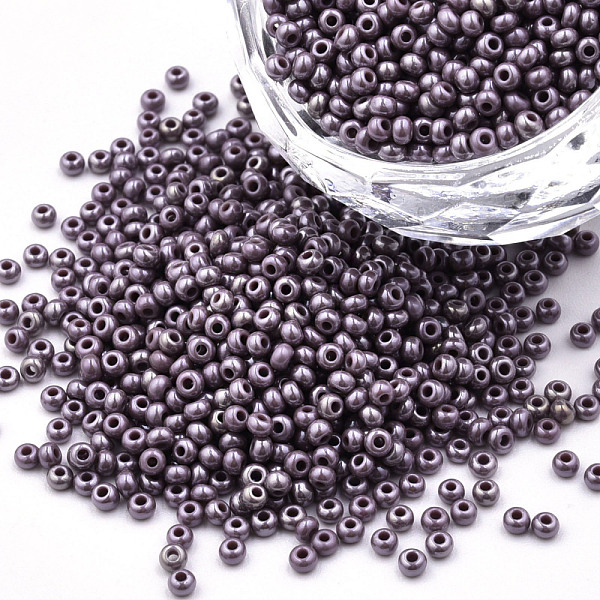 

PandaHall 11/0 Czech Opaque Glass Seed Beads, Lustered, Round, Rosy Brown, 2.2x1.5mm, Hole: 0.7mm, about 500g/bag Glass