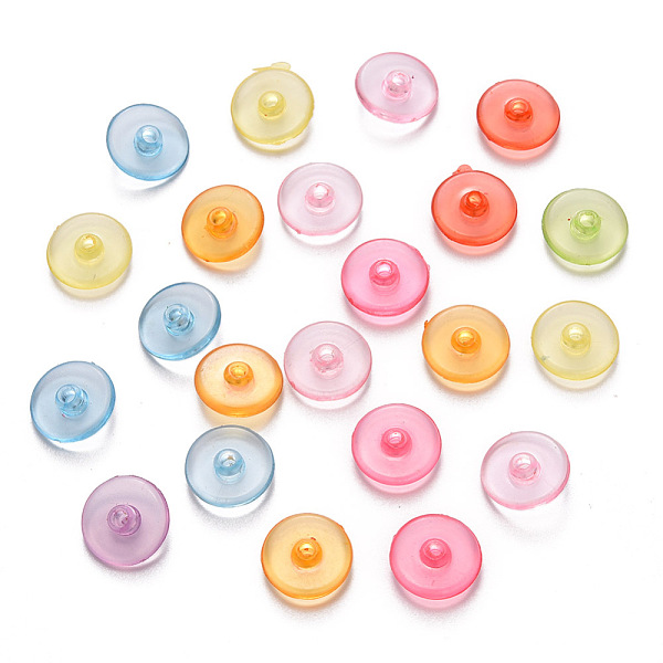 

PandaHall Transparent Acrylic Beads, Flat Round, Mixed Color, 12x4mm, Hole: 1.6mm, about 2350pcs/500g Acrylic Flat Round Multicolor
