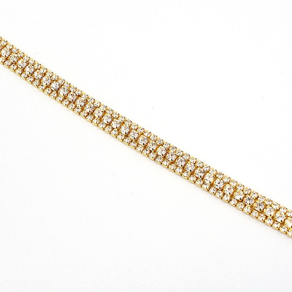 

PandaHall Rhinestone Cup Chains, Brass Strass Chains, Golden, 9x3.5mm Brass+Rhinestone Clear