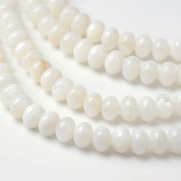 

PandaHall Dyed Natural Freshwater Shell Rondelle Bead Strands, Old Lace, 6x4mm, Hole: 1mm, about 91pcs/strand, 15.6 inch Freshwater Shell...