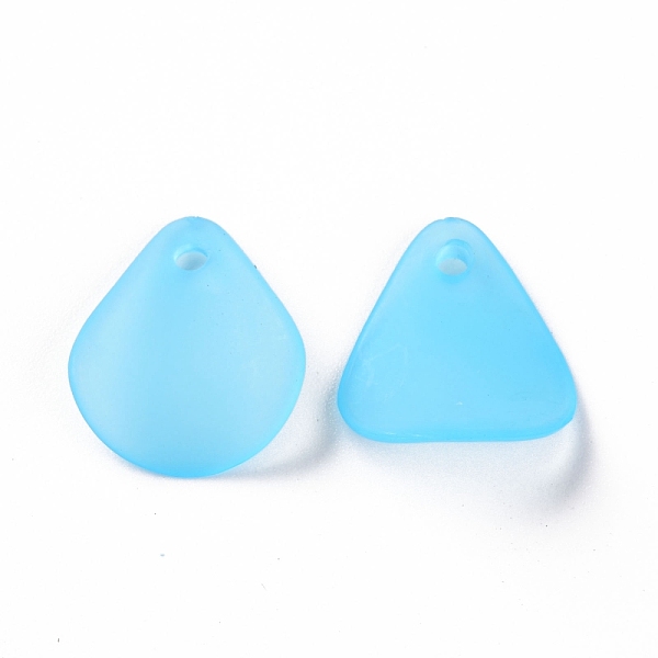 

PandaHall Transparent Frosted Acrylic Pendants, Petaline, Deep Sky Blue, 17x14x2.5mm, Hole: 1.8mm, about 2330pcs/500g Acrylic Petaline