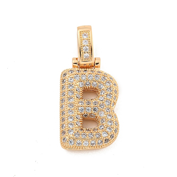 Pendenti in zirconi cubici trasparenti in micro pavè di ottone