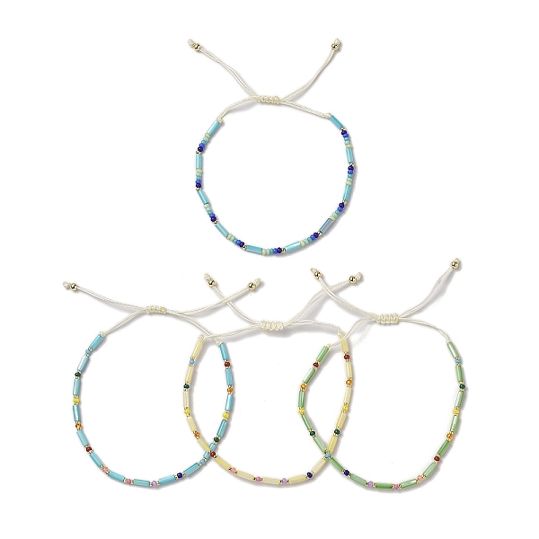 

PandaHall Shell & Porcelain Braided Bead Bracelets, Adjustable Nylon Cord Bracelets for Women, Mixed Color, Inner Diameter: 1-7/8~3-1/8 inch..., Multicolor