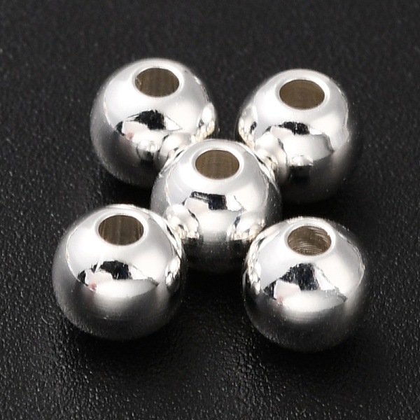 

PandaHall Brass Beads, Long-Lasting Plated, Round, 5mm, Hole: 1mm Brass Round