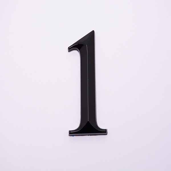 

PandaHall Plastic & PVC Number Sign Labels, Black, Num.1, 1: 71x36x8mm Plastic Black