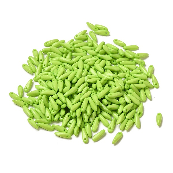 

PandaHall Opaque Acrylic Pendants, Teardrop, Green Yellow, 10x3x3mm, Hole: 1mm Acrylic Teardrop