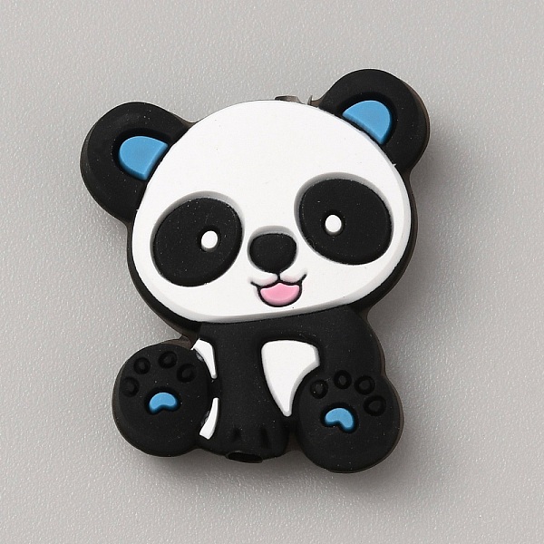 

PandaHall Panda Silicone Beads, DIY Nursing Necklaces and Bracelets Making, Chewing Pendants For Teethers, Deep Sky Blue, 28.5x24x6.5mm...