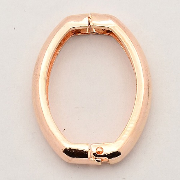 

PandaHall Brass Shortener Clasps, Twister Clasps, Oval Ring, Rose Gold, 27x20x3.5mm Brass
