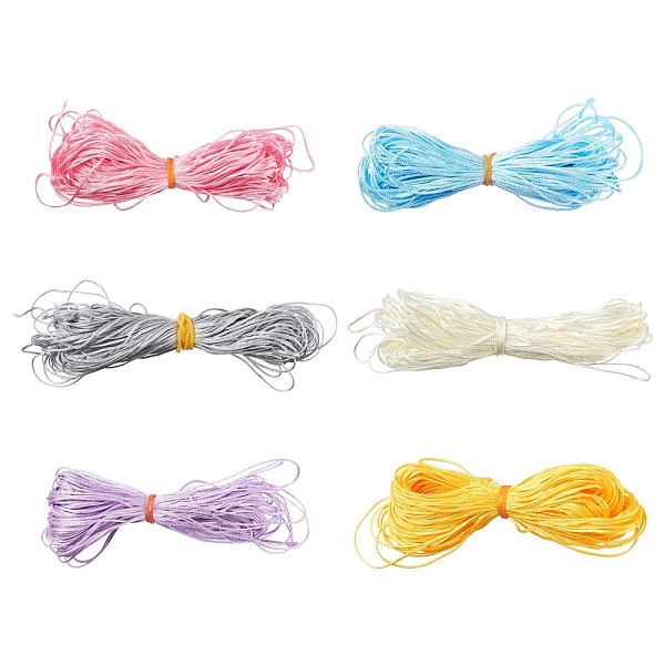 6 Bundle 6 Colors Nylon Thread Nylon String For Beading Jewelry Making