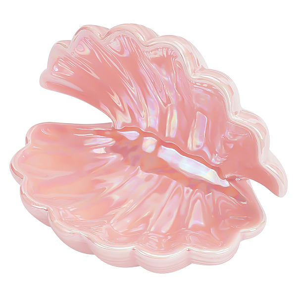 

PandaHall Shell Shape Ceramic Jewelry Tray, Pink Shell Trinket Dish Ceramic Ring Earring Holder Ocean-themed Decorative Trinket Plate for...