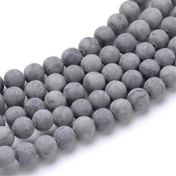 

PandaHall Natural Maifanite/Maifan Stone Beads Strands, Frosted Style, Round, Dyed, 8~8.5mm, Hole: 1mm, about 47pcs/strand, 15.5 inch...