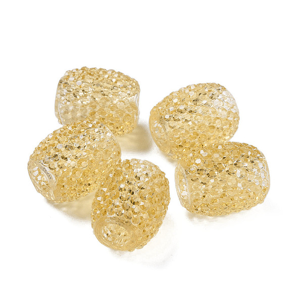 

PandaHall Transparent Resin European Jelly Colored Beads, Large Hole Barrel Beads, Bucket Shaped, Wheat, 15x12.5mm, Hole: 5mm Resin Barrel..., Orange