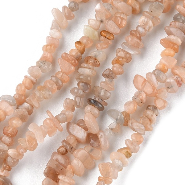 

PandaHall Natural Sunstone Beads Strands, Chip, 1.5~4.5x3~13x2.5~8mm, Hole: 0.6mm, 30.94~31.97 inch(78.6~81.2cm) Sunstone Chip