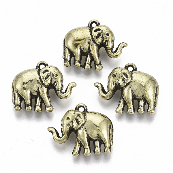

PandaHall CCB Plastic Pendants, for DIY Jewelry Making, Elephant, Antique Golden, 20x24.5x9.5mm, Hole: 1.6mm, about 255pcs/500g Acrylic...