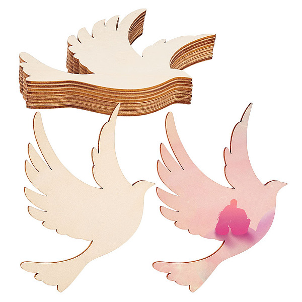 

PandaHall Unfinished Wooden Pieces, Wood Cutouts, Pigeon Pattern, 13x11x0.23cm Wood Pigeon