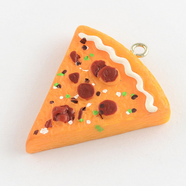

PandaHall Resin Pendants, Cake, Dark Orange, 39x32x8mm, Hole: 2mm Resin Food