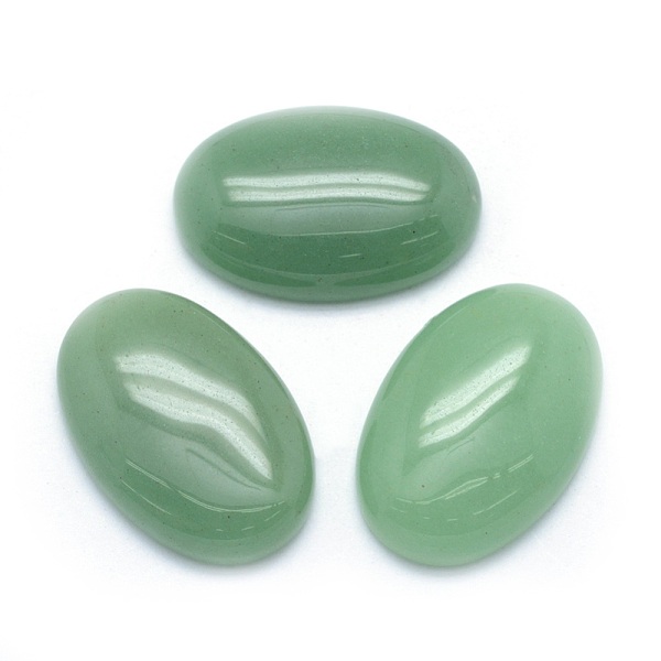 

PandaHall Natural Green Aventurine Cabochons, Oval, 30x20x7~7.5mm Green Aventurine Oval