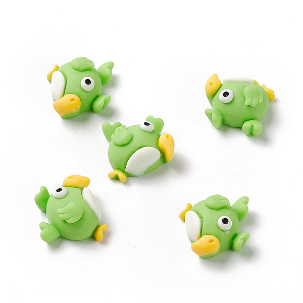 

PandaHall Opaque Resin Cabochons, Bird, Lawn Green, 17.5x15x9mm Resin Bird