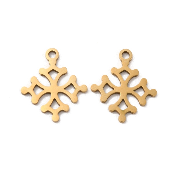 

PandaHall 201 Stainless Steel Pendants, Flower Charms, Golden, 16x13.7x0.9mm, Hole: 1.5mm 201 Stainless Steel Flower