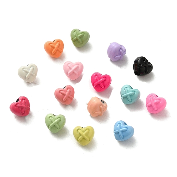 

PandaHall Spray Painted Alloy Bead, Heart, Mixed Color, 7x8x8mm, Hole: 2mm Alloy Heart Multicolor