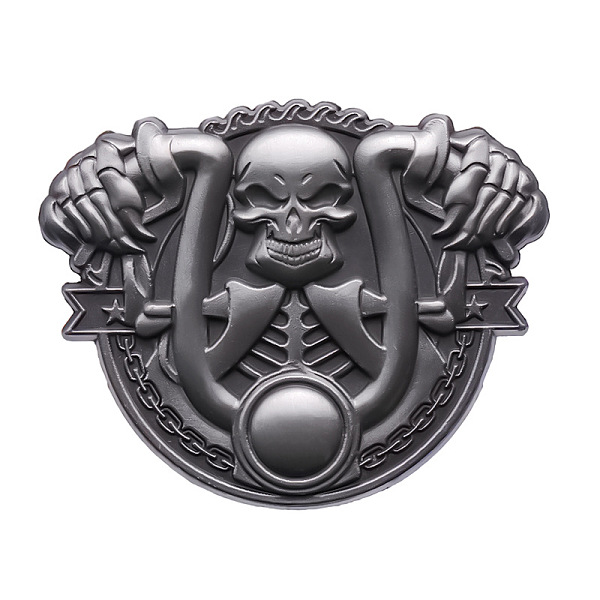 

PandaHall Punk Style Safety Brooch Pin, Zinc Alloy Badge for Suit Shirt Collar, Men/Women, Skull, 36x45mm Alloy Skull