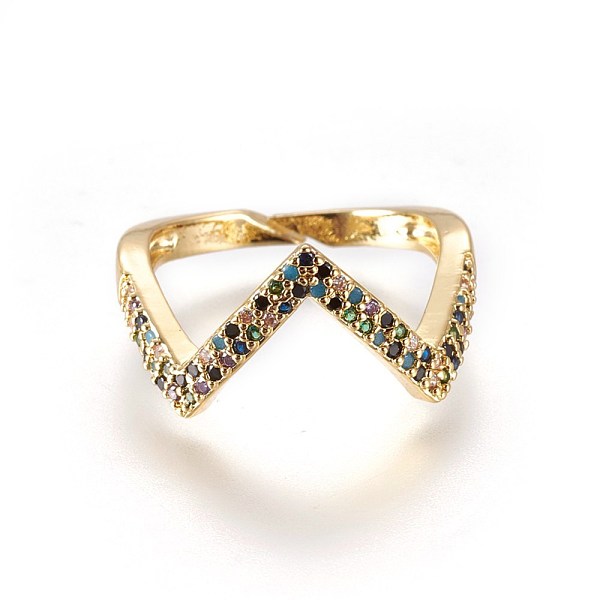 

PandaHall Adjustable Brass Micro Pave Cubic Zirconia Finger Rings, Golden, Size: 7, 17mm Brass+Cubic Zirconia