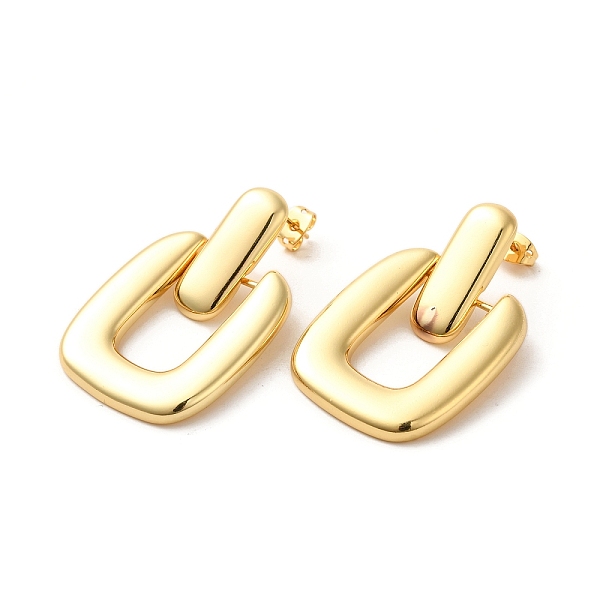 

PandaHall Real 18K Gold Plated Brass Dangle Stud Earrings, Long-Lasting Plated, Cadmium Free & Lead Free, Rectangle, 40.5x26.5mm Brass...